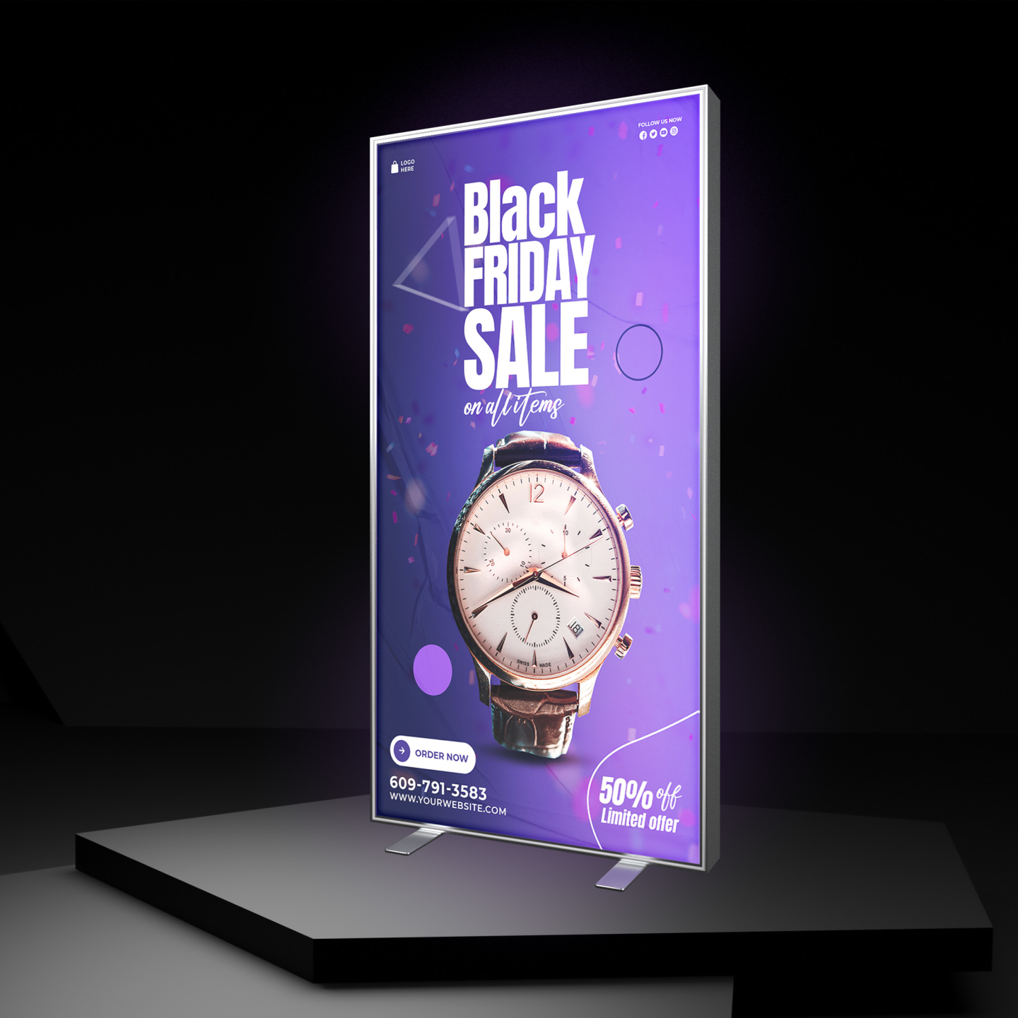 Backlit SEG Fabric Stand - 39